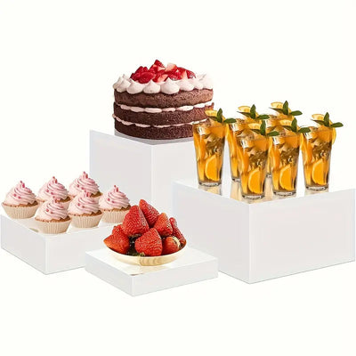 4pcs White Acrylic Display Stands