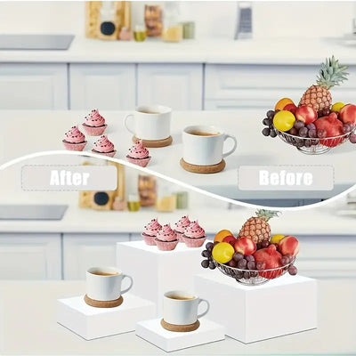 4pcs White Acrylic Display Stands