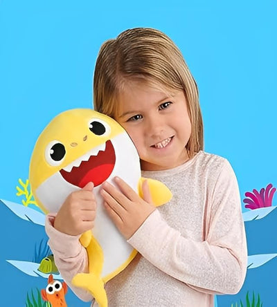 Premium Soft Baby Shark Plush Toy with Sound and Light – Singing Plush Toy – Stuffed Animal Soft Shark Toys for Baby Toddlers Kids