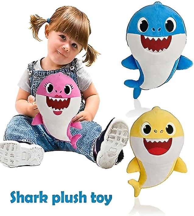 Premium Soft Baby Shark Plush Toy with Sound and Light – Singing Plush Toy – Stuffed Animal Soft Shark Toys for Baby Toddlers Kids