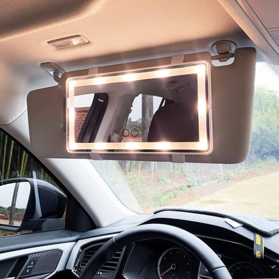 Car Visor Vanity Mirror, White