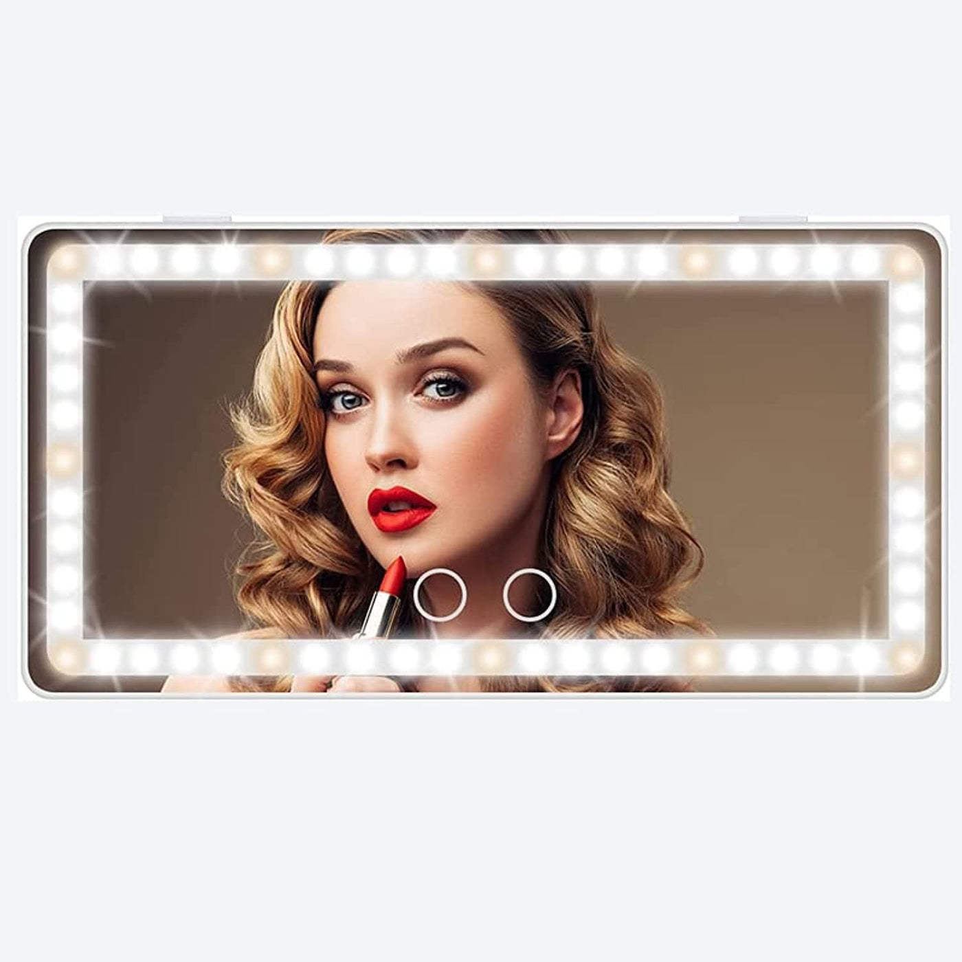 Car Visor Vanity Mirror, White