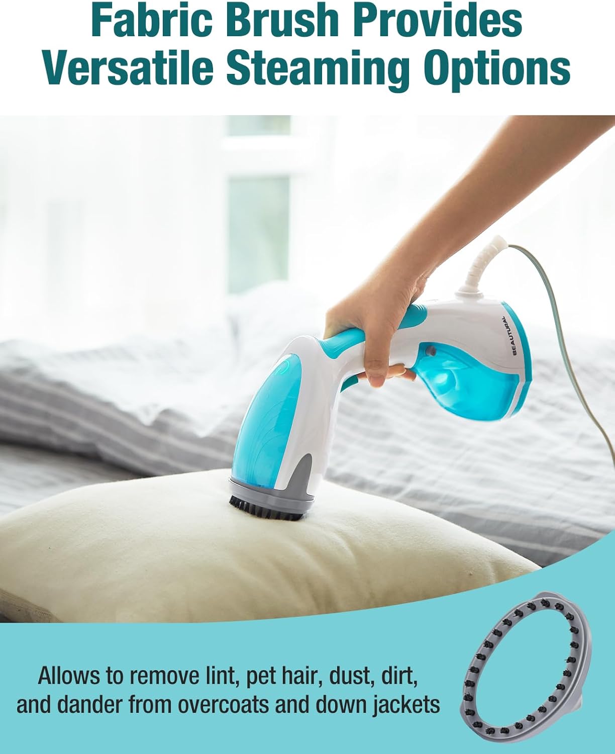 Handheld Garment Steamer with Removable Water Tank (1200W,260ml Tank)