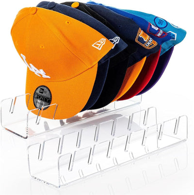 Acrylic Hat Stand for Baseball Caps Hat Holder Holds 14 Caps, No Installation Required