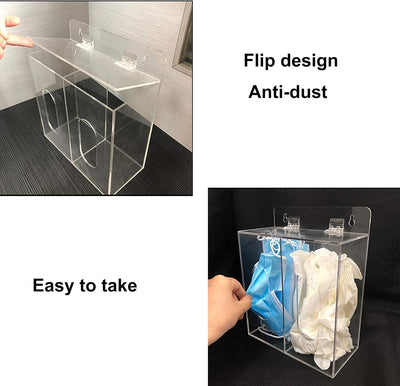 Acrylic Glove Dispenser Box Holder with Lid