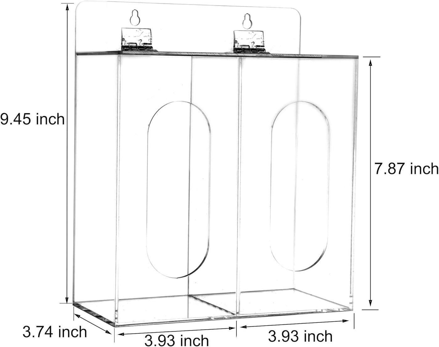 Acrylic Glove Dispenser Box Holder with Lid