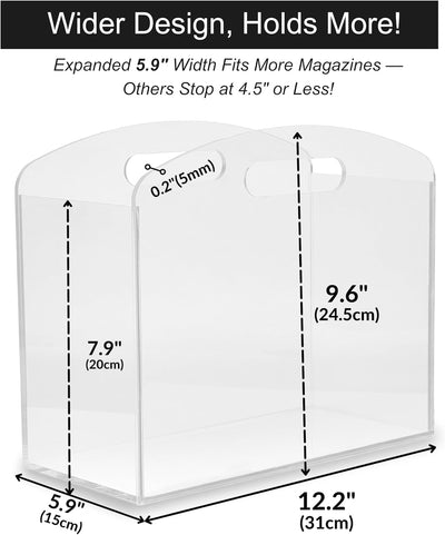 Magazine Rack - Clear Acrylic Magazine Holder