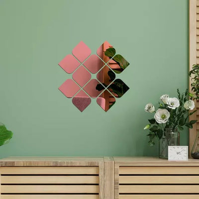 Acrylic Quadrilateral Mirror Wall Decor