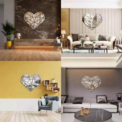 Acrylic Heart Mirror Wall Decor