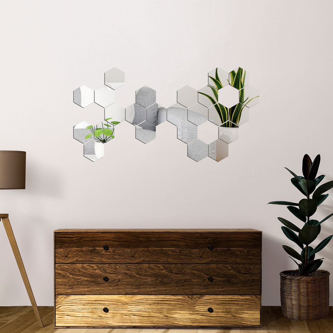 Acrylic Hexagon Mirror Wall Decor