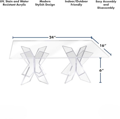Acrylic Display Stand - Buffet Serving Tray Riser - Cupcakes, Pastries, Appetizers (Rectangle)