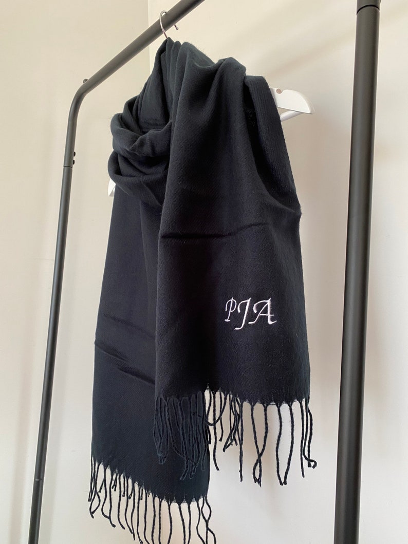 Personalised Embroidered Initial Adult Scarf // Perfect for Birthday’s & Christmas!