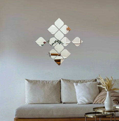 Acrylic Quadrilateral Mirror Wall Decor