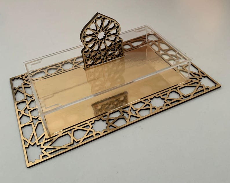Ramadan Serving Tray | Wooden Acrylic