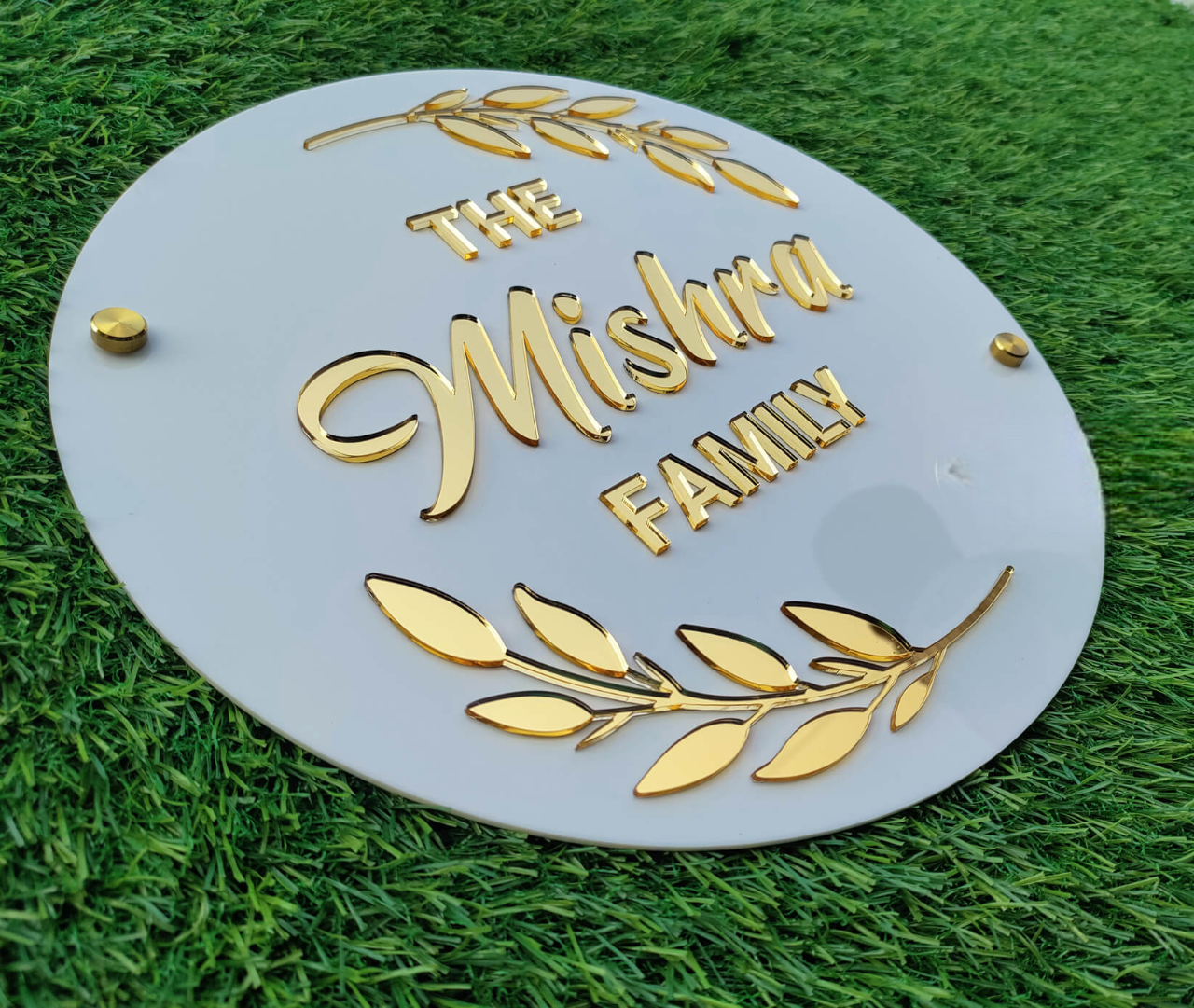 Unique Acrylic Nameplate for House Entrance