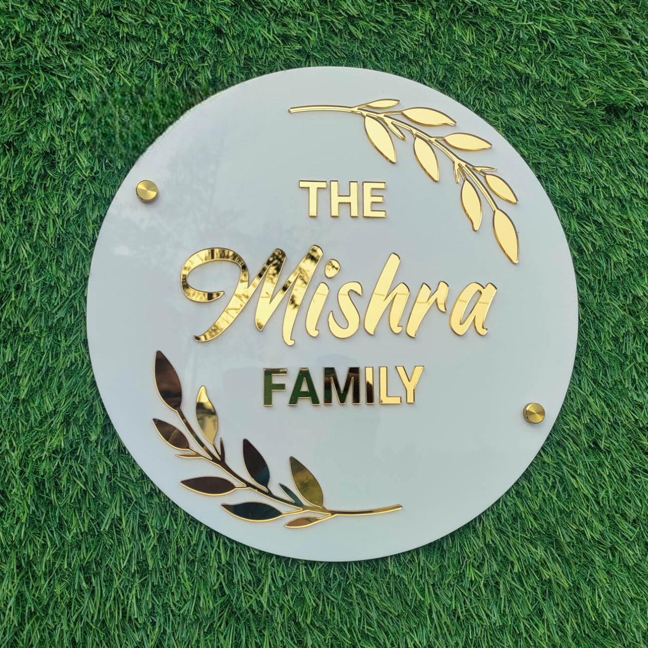 Unique Acrylic Nameplate for House Entrance