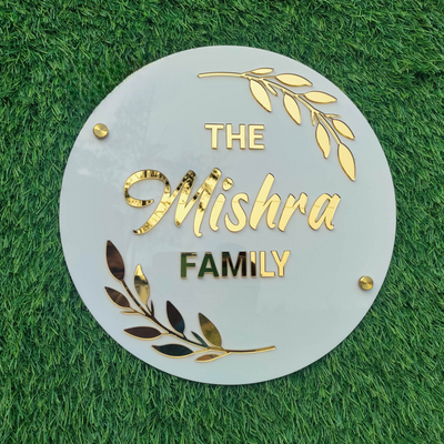 Unique Acrylic Nameplate for House Entrance