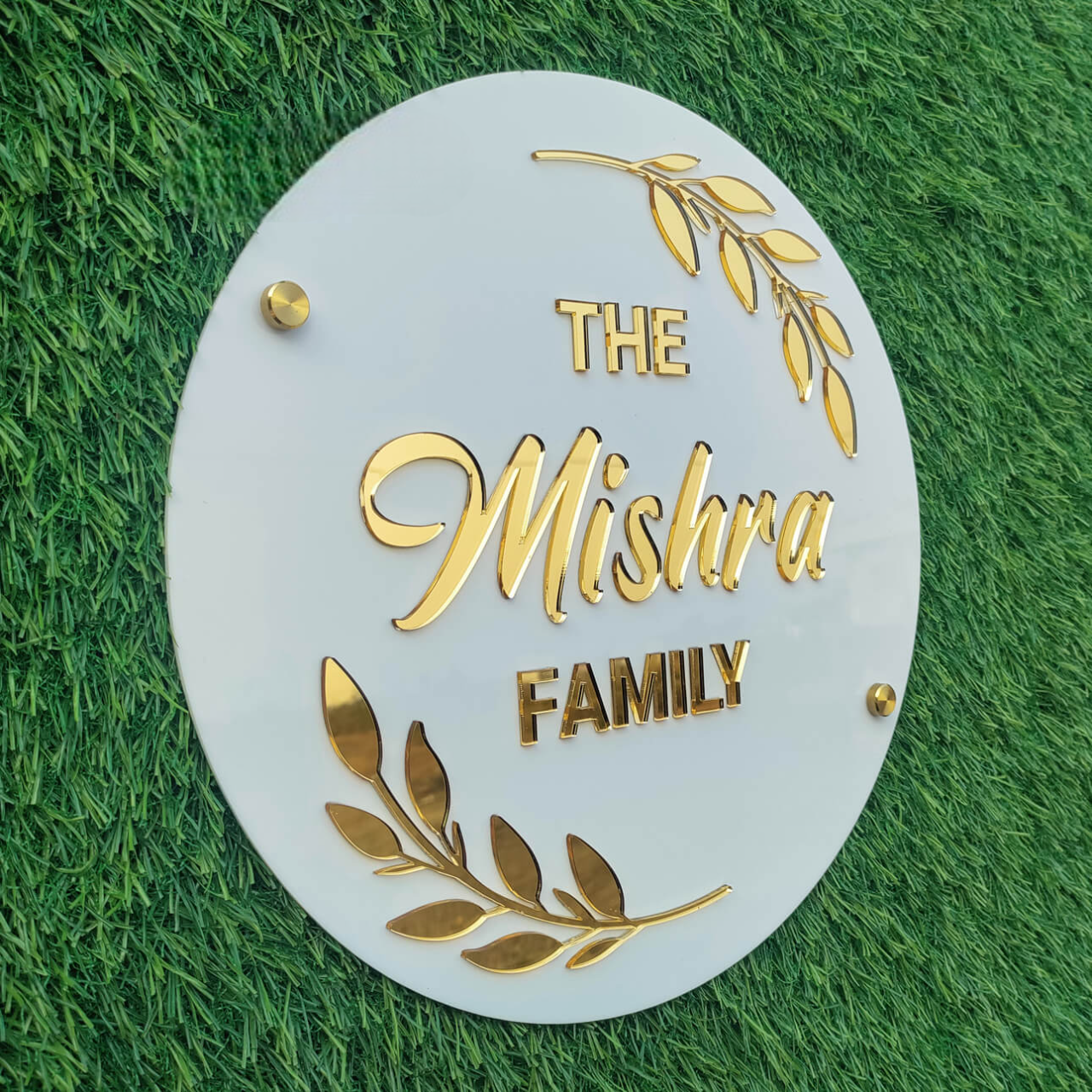 Unique Acrylic Nameplate for House Entrance