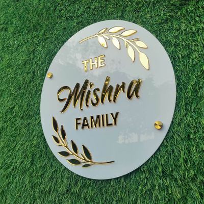 Unique Acrylic Nameplate for House Entrance