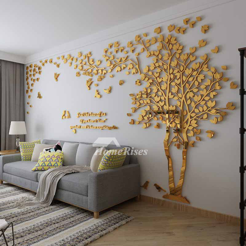 Wall Decals For Living Room Tree Acrylic Home Personalised Mirror