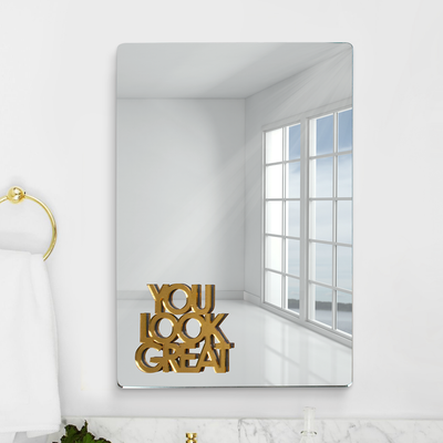 You Look Great Acrylic Mirror | 40cm x 60cm | 60cm x 40cm | Silver