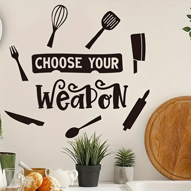 Choose Your Weapon - Beautiful Kitchen Wall Decal - Best For Home & Restaurant