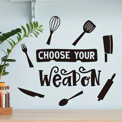 Choose Your Weapon - Beautiful Kitchen Wall Decal - Best For Home & Restaurant