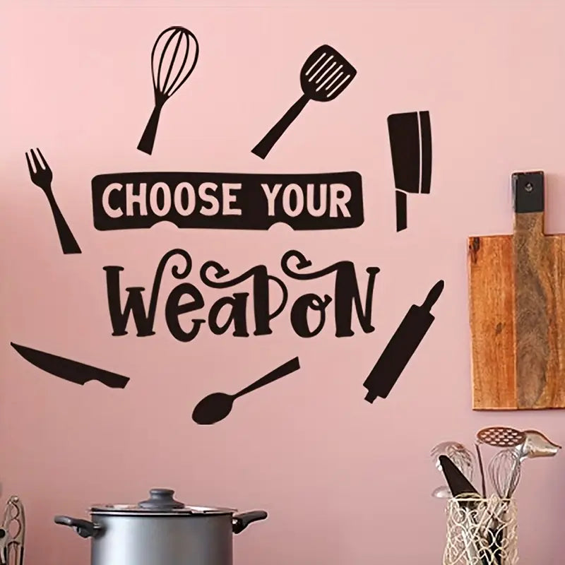 Choose Your Weapon - Beautiful Kitchen Wall Decal - Best For Home & Restaurant