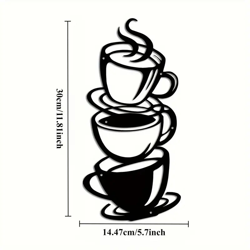 Coffee & Tea Cups - Kitchen's Wall Decal - Best For Gifting