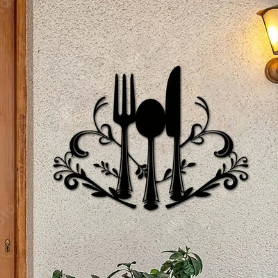 Fork and Spoon Kitchen & Dining Room Wall Art - Home Decor