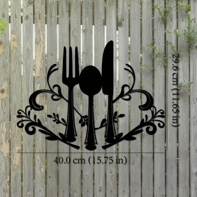 Fork and Spoon Kitchen & Dining Room Wall Art - Home Decor