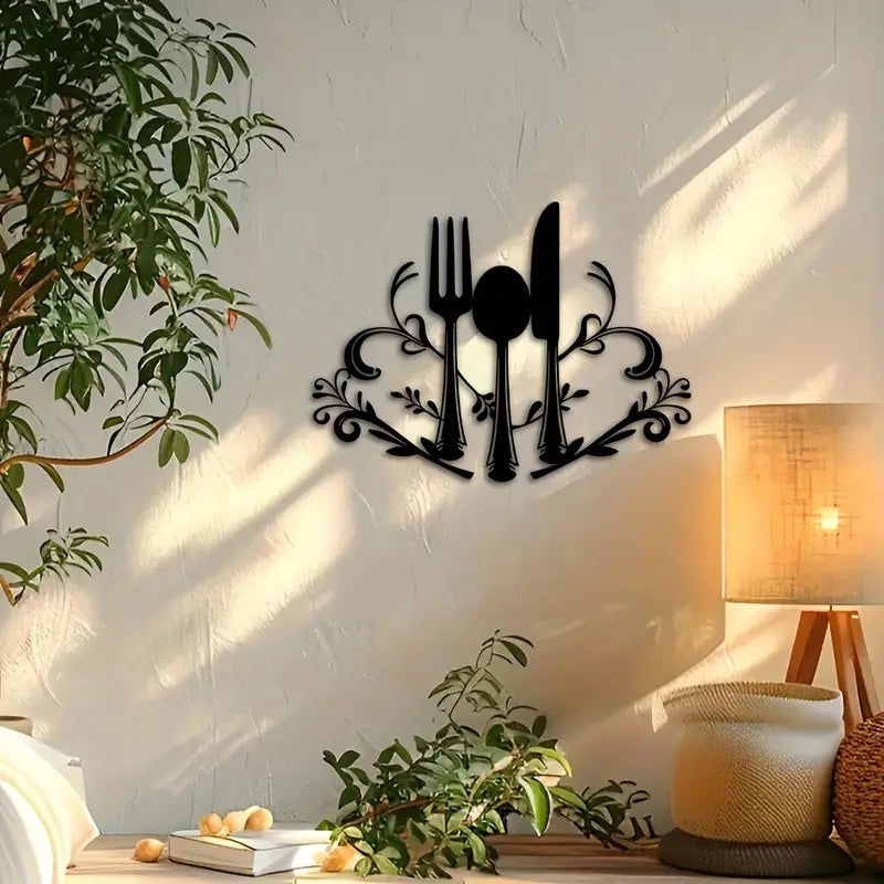 Fork and Spoon Kitchen & Dining Room Wall Art - Home Decor