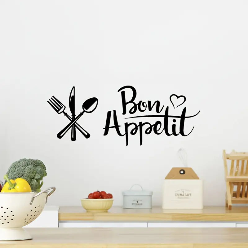 Fork, Knife & Spoon - Beautiful Kitchen Wall Decal - Best For Home & Restaurant