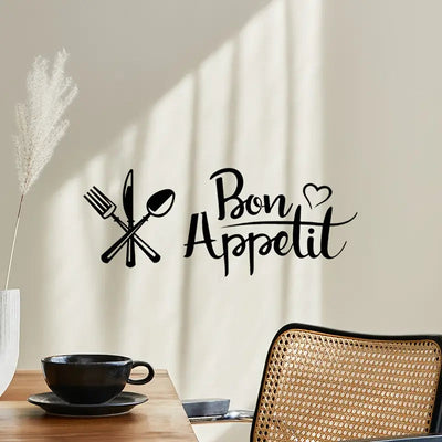 Fork, Knife & Spoon - Beautiful Kitchen Wall Decal - Best For Home & Restaurant