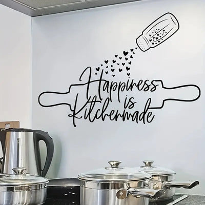 Happiness is Kitchen made - Acrylic Kitchen Wall Decal - Best For Home & Restaurant
