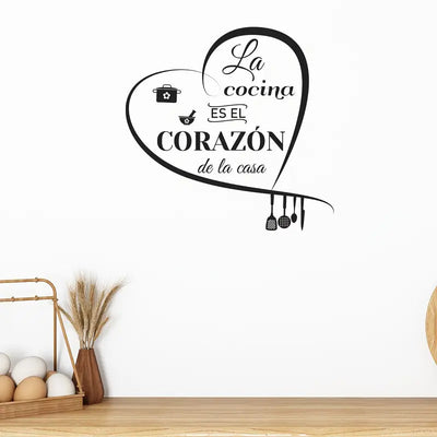 Heart Shape kitchen Wall Decal - Best For Kitchen & Restaurant Decoration