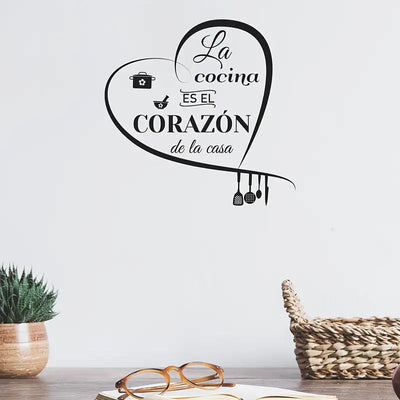 Heart Shape kitchen Wall Decal - Best For Kitchen & Restaurant Decoration