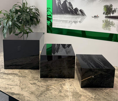 Food Risers for Buffet Table – Black Acrylic Display Box Set of 3