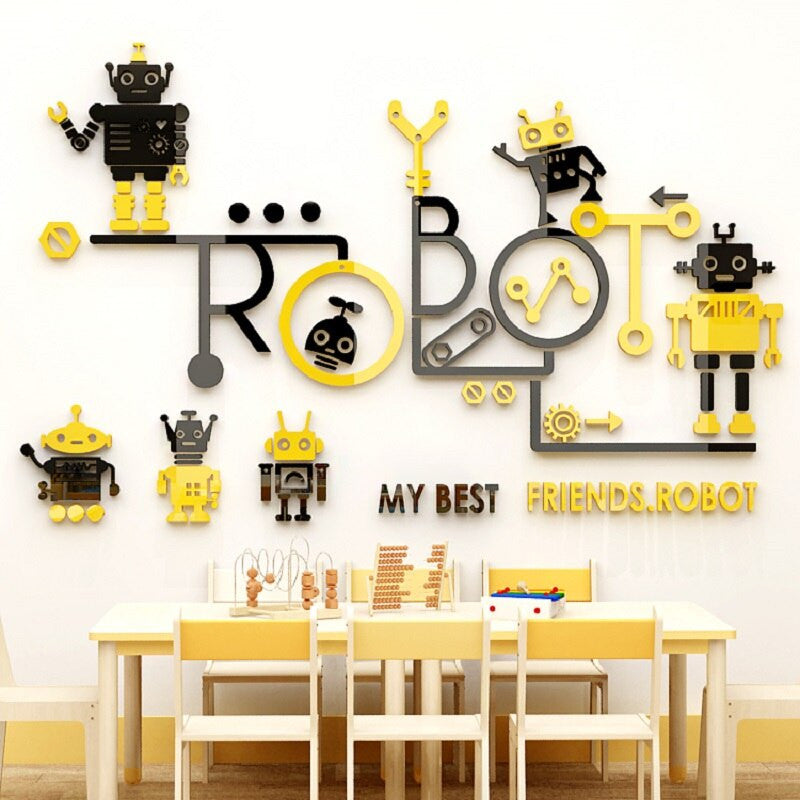 My Best Friend Robot Acrylic Wall Art