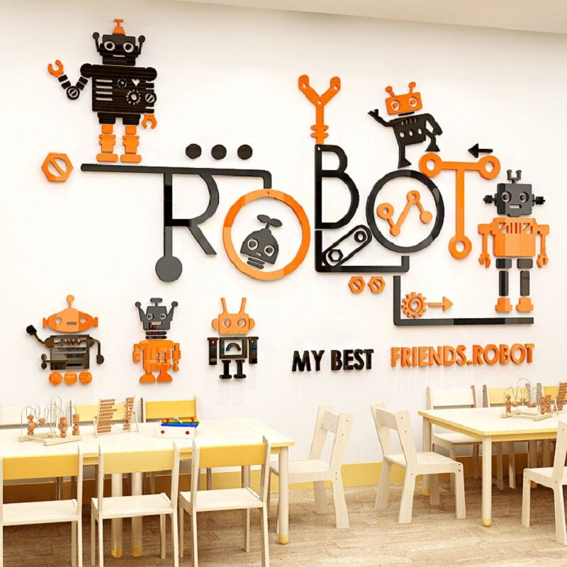 My Best Friend Robot Acrylic Wall Art