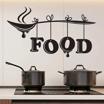 Spoon With Food - Beautiful Kitchen Wall Decal - Best For Home & Restaurant