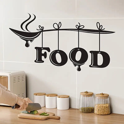Spoon With Food - Beautiful Kitchen Wall Decal - Best For Home & Restaurant