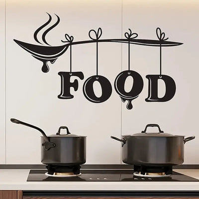 Spoon With Food - Beautiful Kitchen Wall Decal - Best For Home & Restaurant