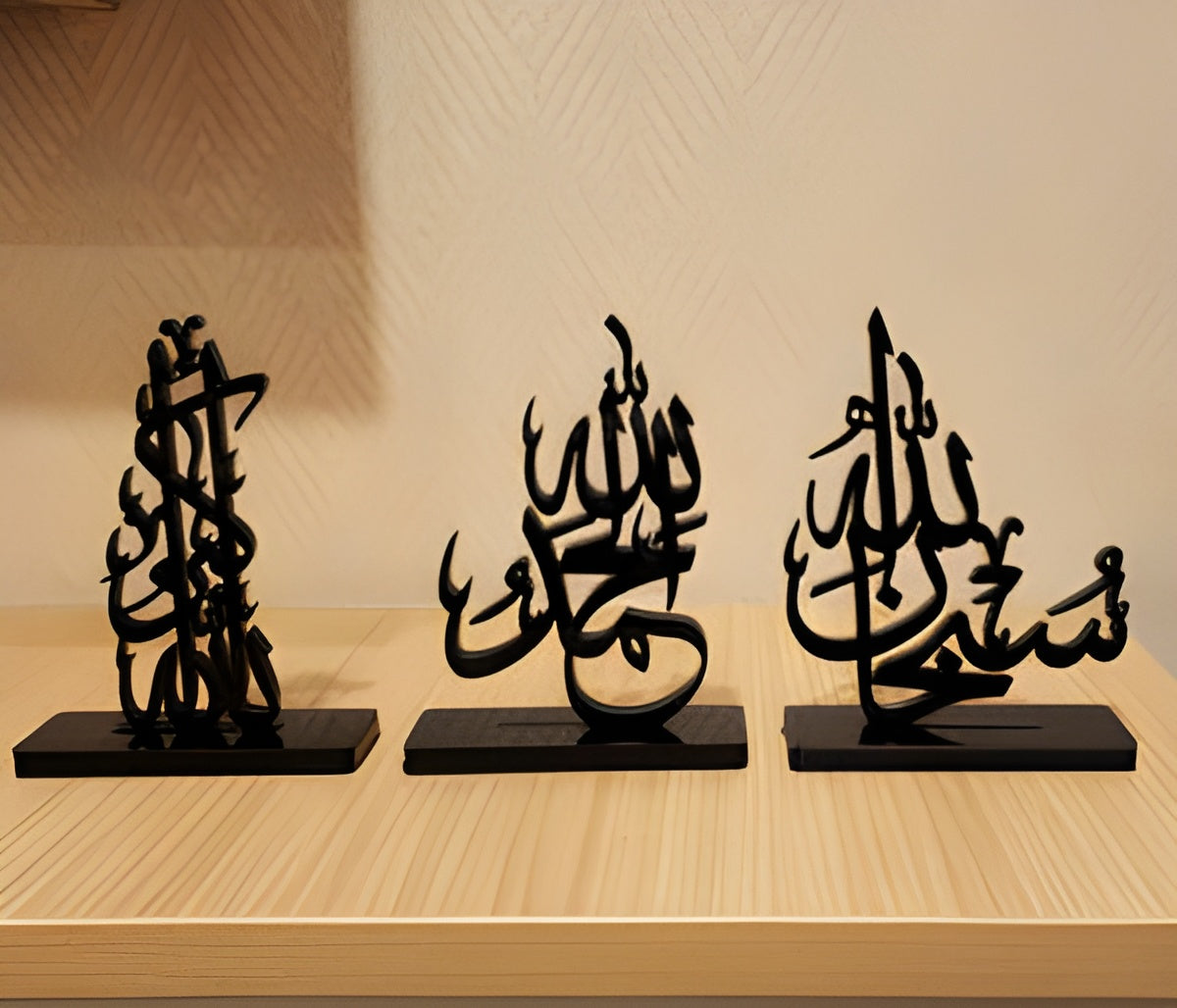 Mini Table Decor - Car Stand Islamic Art - Set of 3