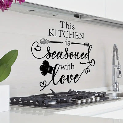 Kitchen Decor - This Kitchen is seasoned with Lover - Home Wall Decor